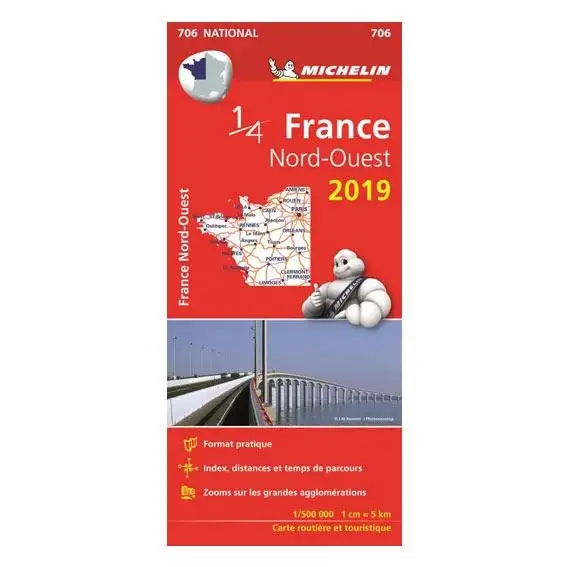 CARTE 1/4 FRANCE NORD OUEST