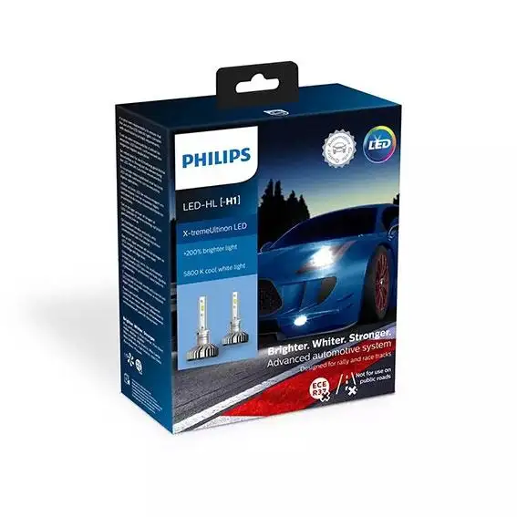 Lot de 2 AMPOULES LED H1 X-TREME ULTINON PHILIPS