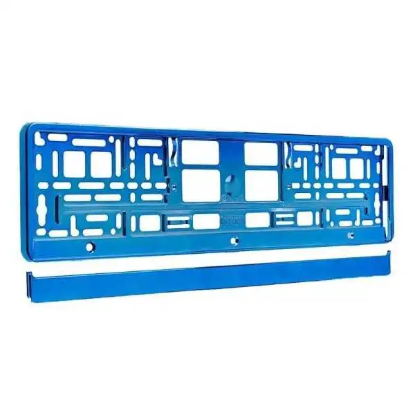 Cadre de plaque d'immatriculation bleu métallisé