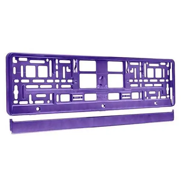 Cadre de plaque d'immatriculation violet métallisé