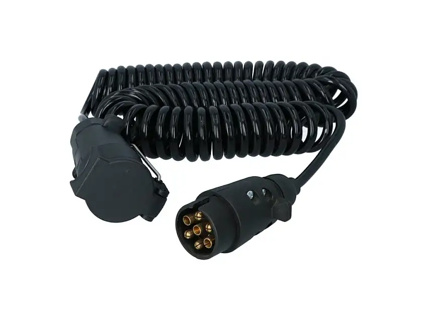 CâBLE RALLONGE SPIRALé POUR REMORQUE CARPOINT 7 BROCHES 3M
