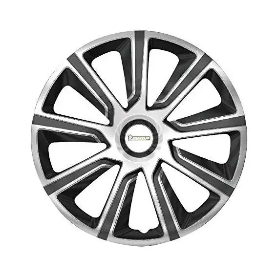 4 enjoliveurs MICHELIN NVS49 14 pouces Noir/Argent