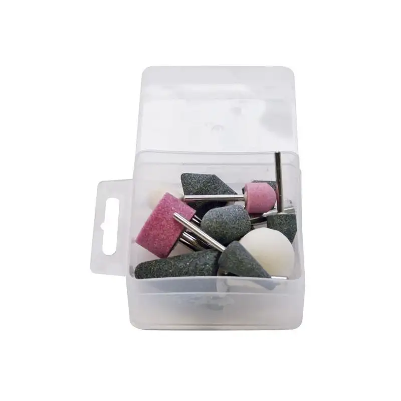 Coffret de 10 pierres pour meuleuse pneumatique - PREVOST