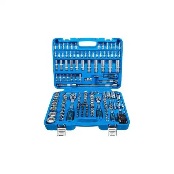 Coffret de Douilles Gear Lock 6 3 mm 1/4" / 10 mm 3/8" / 12 5 mm 1/2" 192 pièces