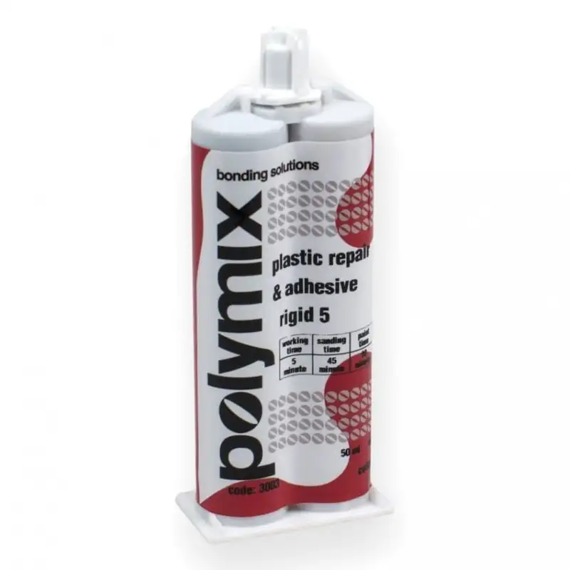 Colle 2K noir rigide 50 ml - Grandes réparations plastiques