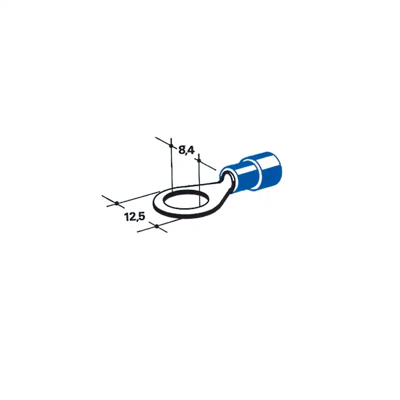 Cosse Ronde M10 - Bleu (Par 100) - Cosses