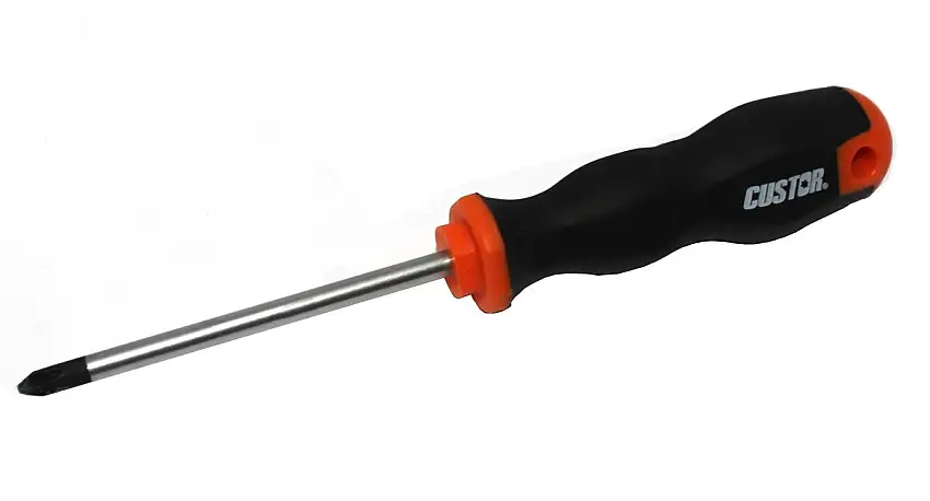TOURNEVIS CRUCIFORME CUSTOR PH3X150MM AVEC POIGNéE SOFT GRIP