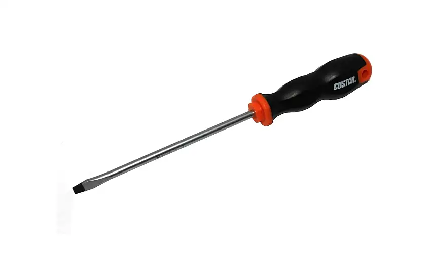 TOURNEVIS PLAT CUSTOR 5,5X125MM AVEC POIGNéE SOFTGRIP