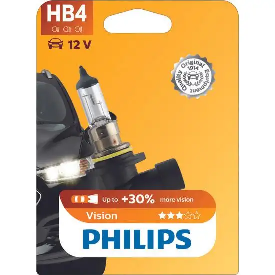 Ampoule HB4/9006 X1 PR 12V 55W PH PHILIPS - 9006PRB1