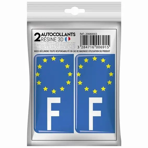 STICKER 3D FRANCE EUROPE x2 - 20080003 - CADOX