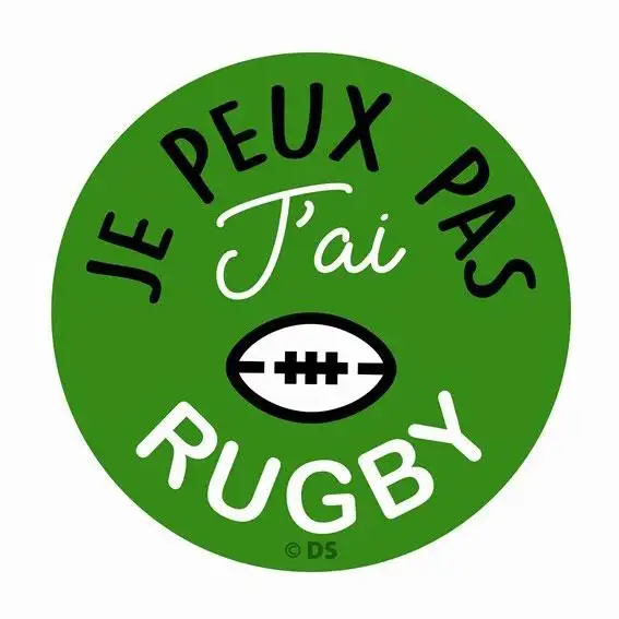 STICKER "JE PEUX PAS J'AI RUGBY" - 157801 - CADOX