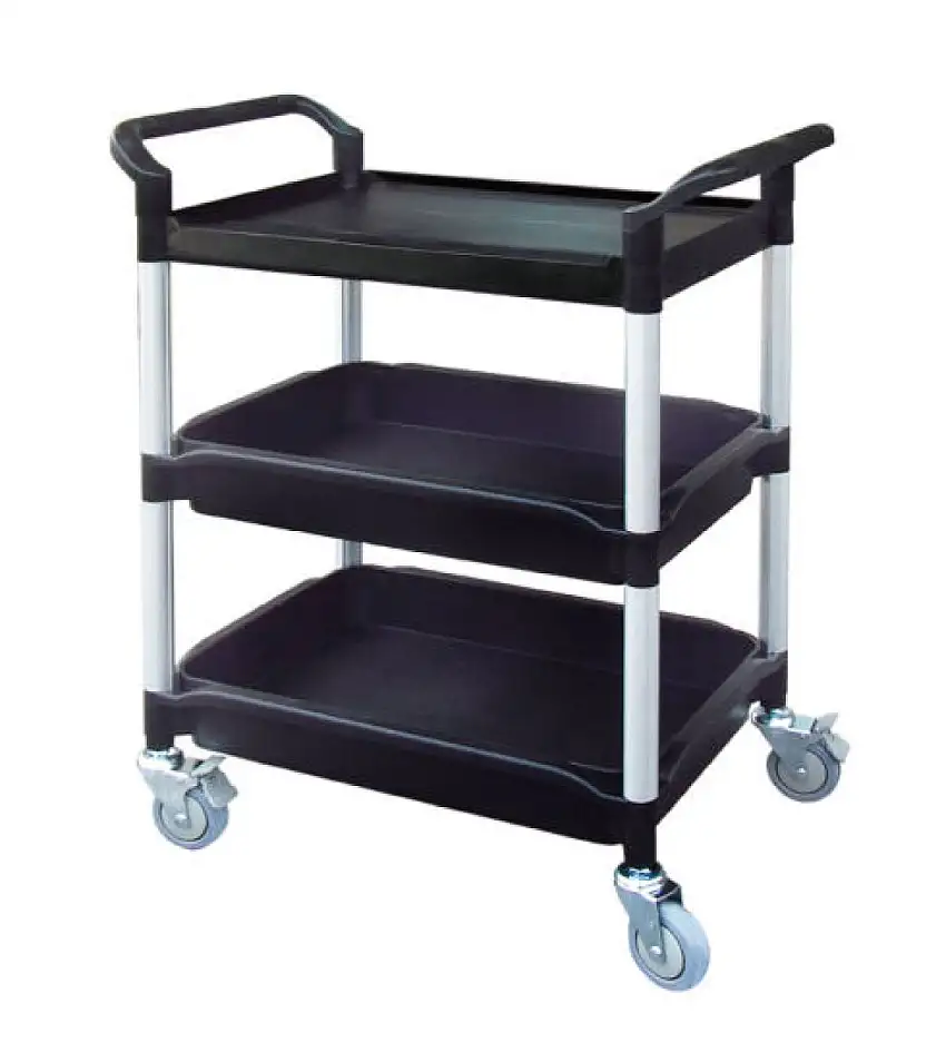 CHARIOT D’ATELIER DELTACH 3 éTAGèRES PLASTIQUE 790X480X875MM