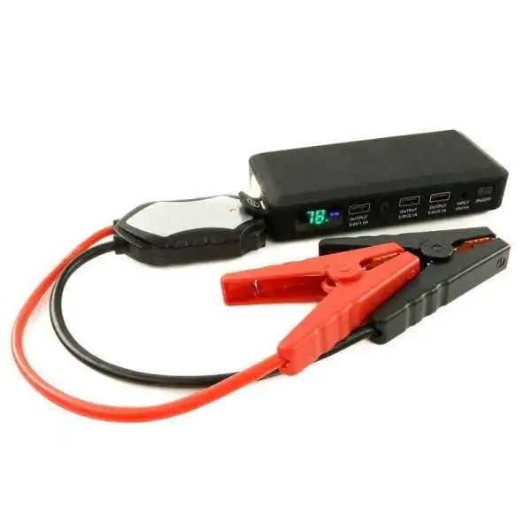 Démarreur d'urgence 600A et batterie externe portable + LED