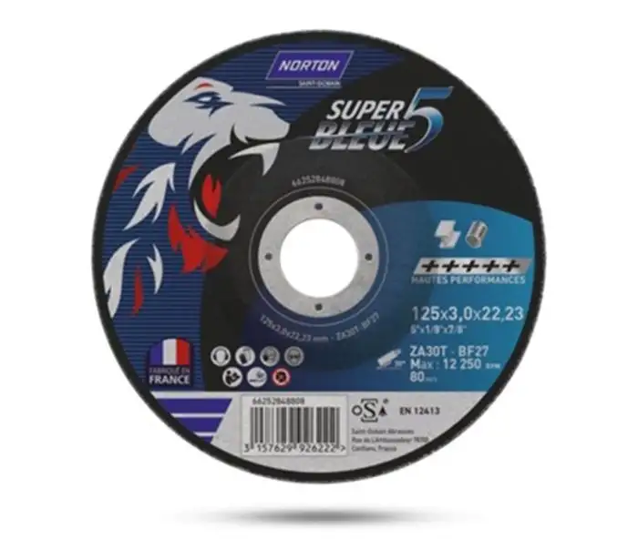 Disque à tronçonner/ébarber à moyeu déporté SUPER BLEUE 5 - Boite de 25
