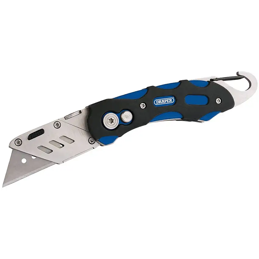 CUTTER PLIABLE DRAPER AVEC CLIP CEINTURE BLEU
