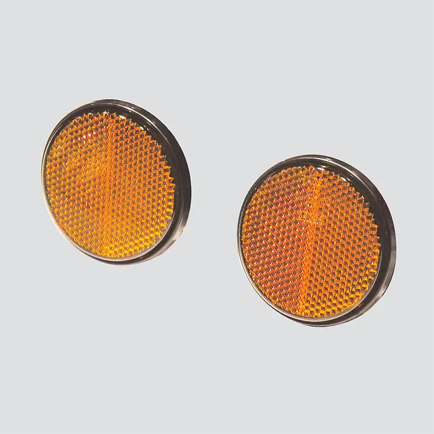 Catadioptre adhésif rond orange