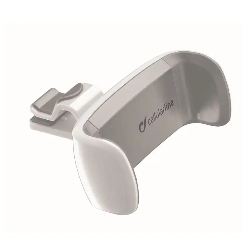 Support téléphone pour grille d'aération coloris blanc