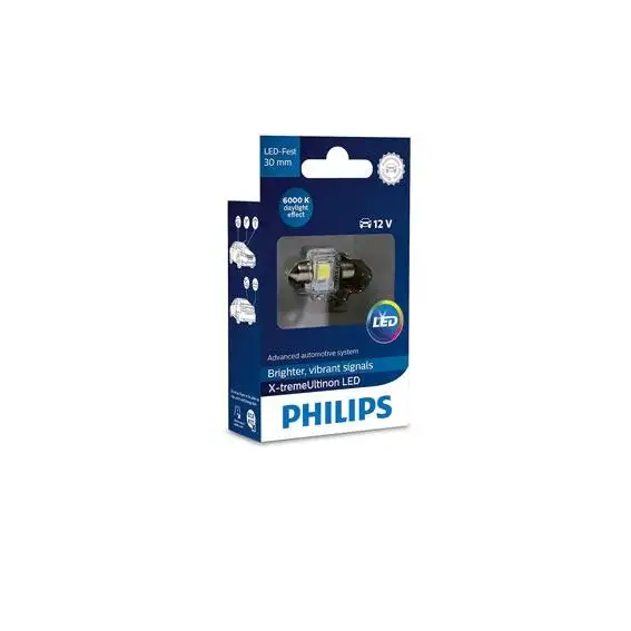 Ampoule NAV 14X30 LED XTREME ULTINON 6000K 12V X1 PHILIPS - 129416000KX1