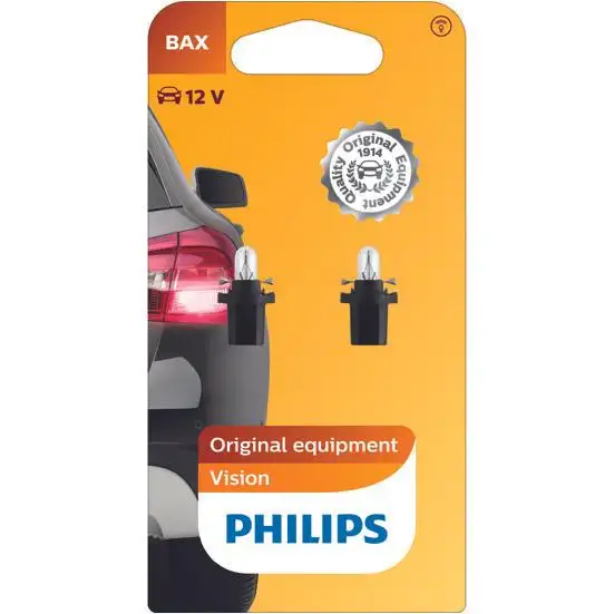 Ampoule BAX X2 12V 8.5D/2 PHILIPS - 12598B2