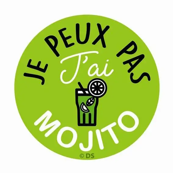 STICKER "JE PEUX PAS J'AI MOJITO" - 157810 - CADOX