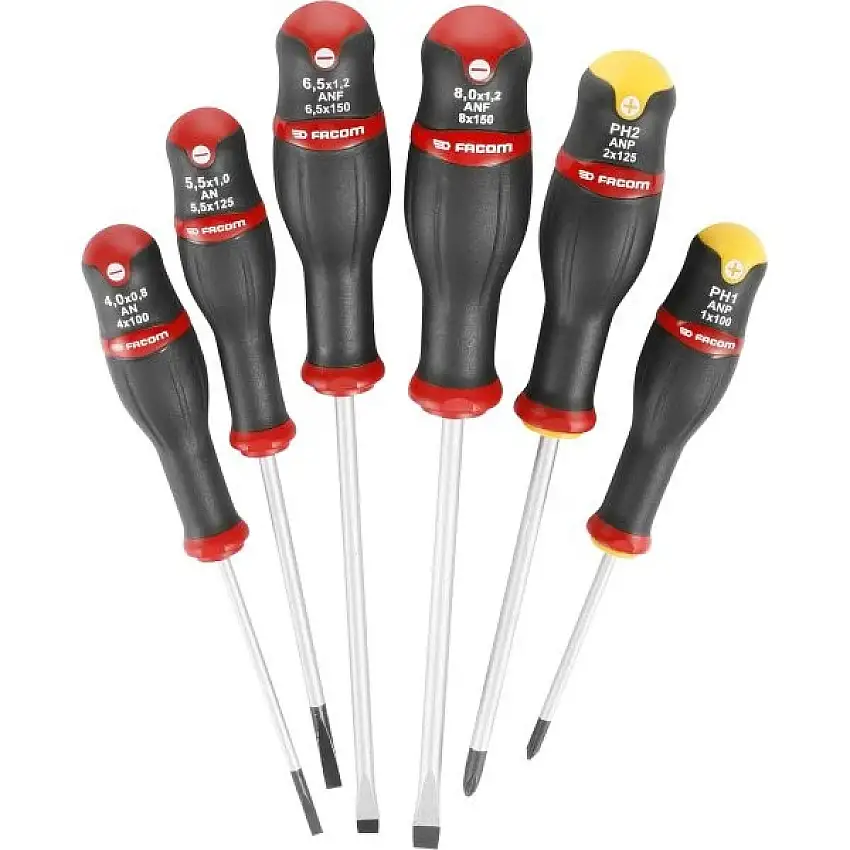 JEU DE TOURNEVIS FACOM PROTWIST 6 PIèCES AVEC POIGNéE ERGONOMIQUE