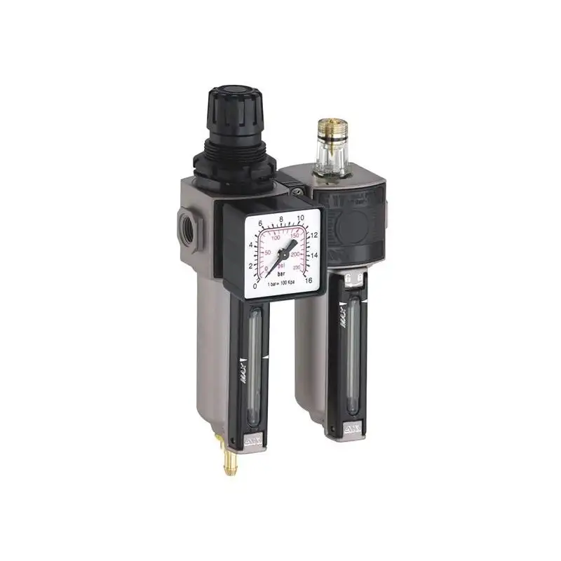 Filtre régulateur de pression modulaire à cuve métallique 1/4