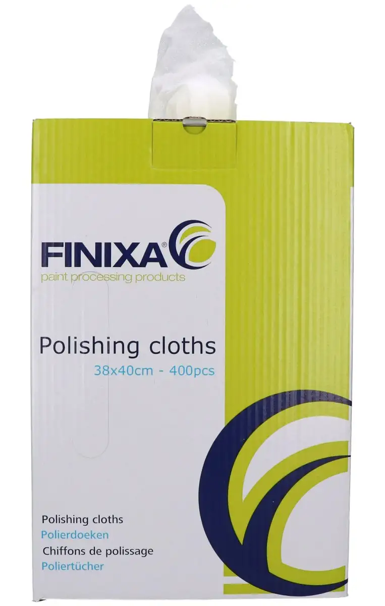 CHIFFONS DE POLISSAGE FINIXA 380X400MM SANS PELUCHE BOîTE DISTRIBUTRICE 400 PIèCES