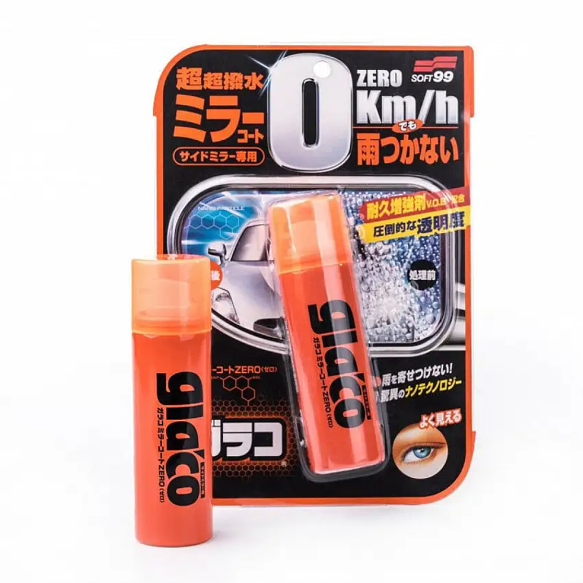 SOFT99 GLACO MIRROR COAT ZERO SPRAY HYDROFUGE POUR RéTROVISEURS LATéRAUX ET CAMéRAS