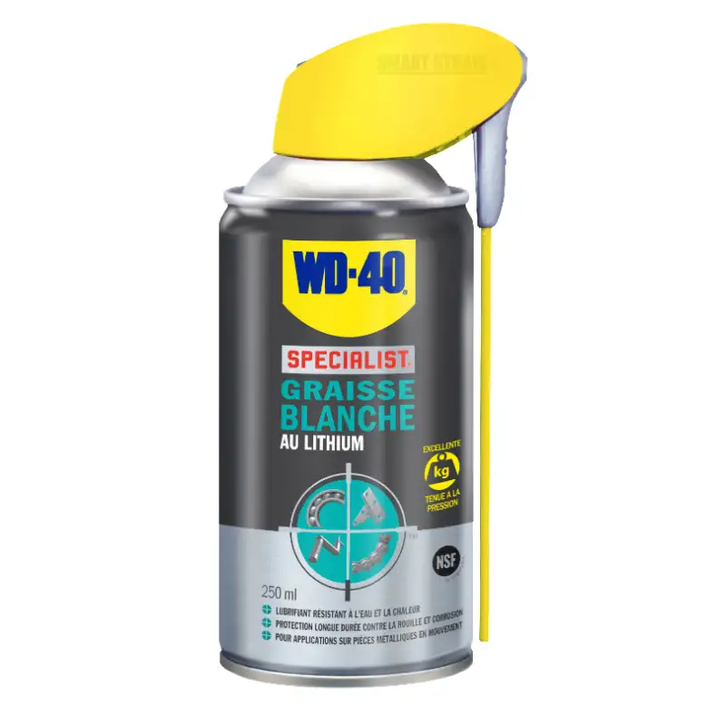Graisse Blanche WD-40 250ml - Lubrifiant Certifié H2, Anticorrosion