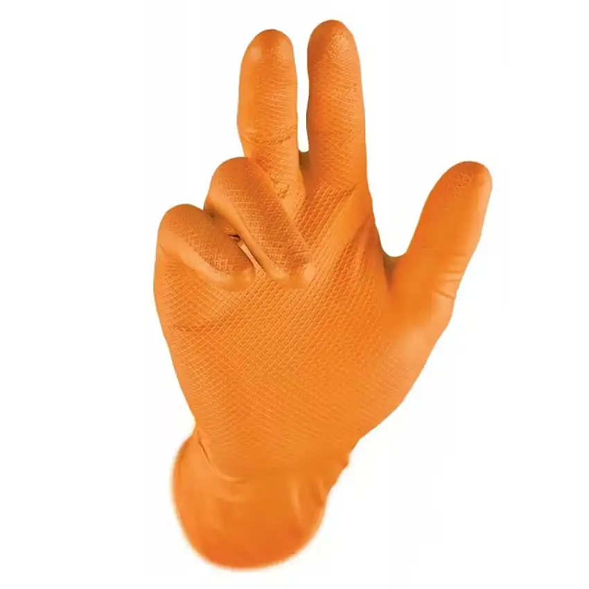 GANTS GRIPPAZ ORANGE AVEC STRUCTURE EN éCAILLES DE POISSON TAILLE 10-XL (50 PIèCES)