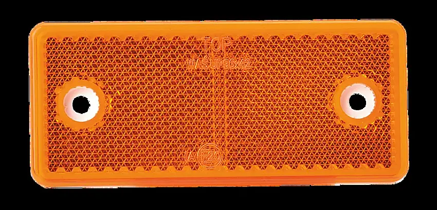 RéFLECTEUR ORANGE HELLA 94X44MM AVEC 2 TROUS DE VIS