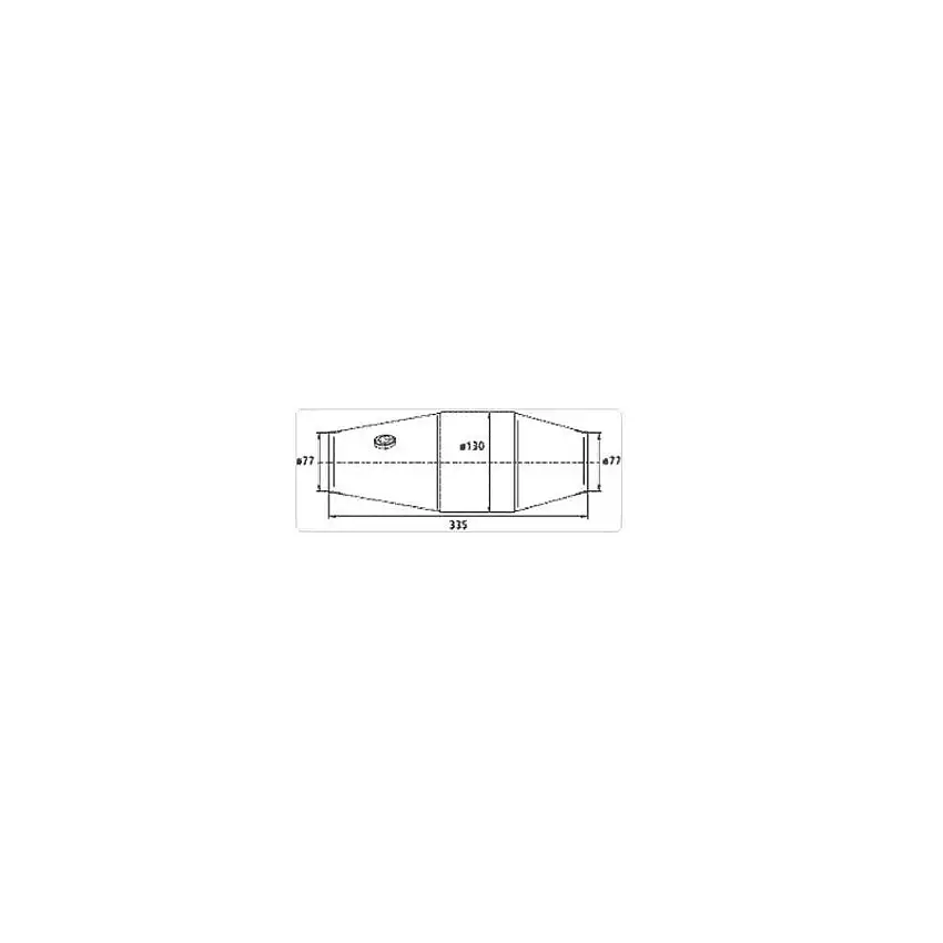 Catalyseur FIA HJS 1600 cm3 Ø 76 mm