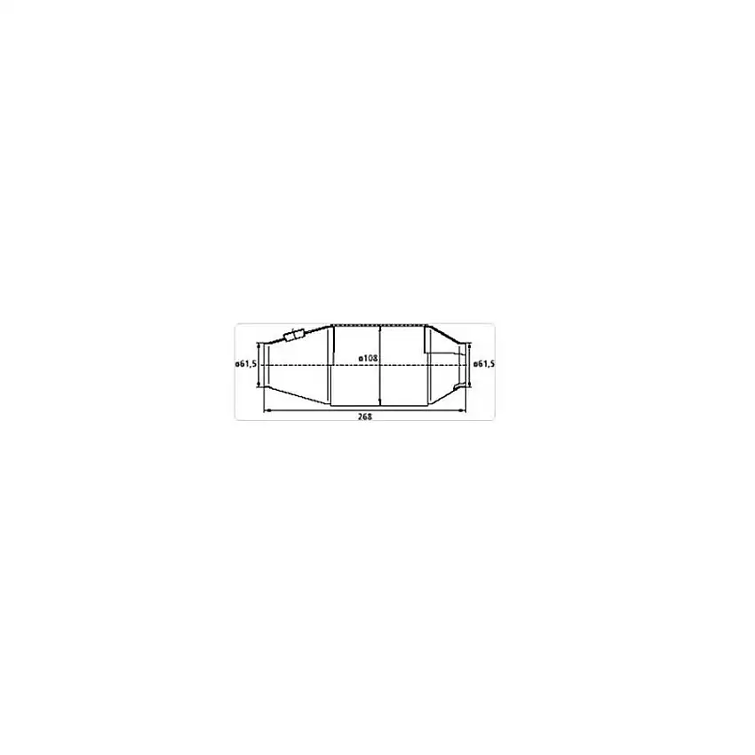 Catalyseur FIA HJS 2000 et 4000 cm3 Ø 61.5 mm