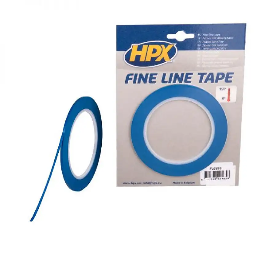 HPX FINE LINE TAPE VINYLE BLEU 3MM X 33M POUR APPLICATIONS DE MASQUAGE PRéCISES