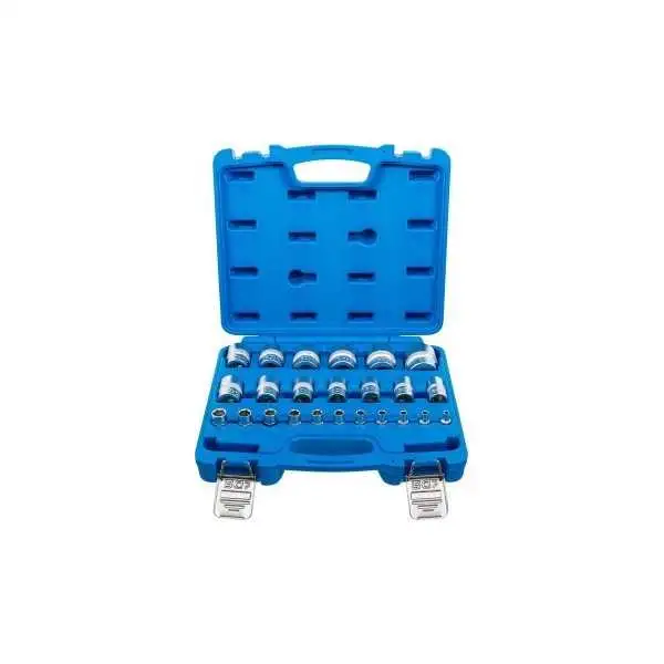 Jeu de douilles six pans 6 3 mm 1/4" 12 5 mm 1/2" en pouce 24 pièces