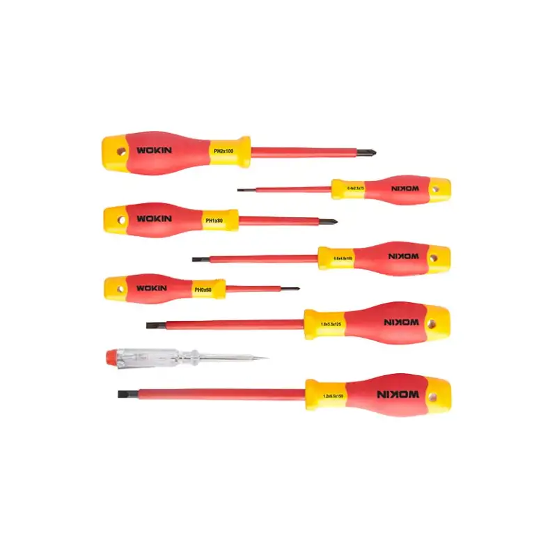 Set Tournevis Isolés 8 Pièces - Sécurité Électrique Certifiée VDE/GS
