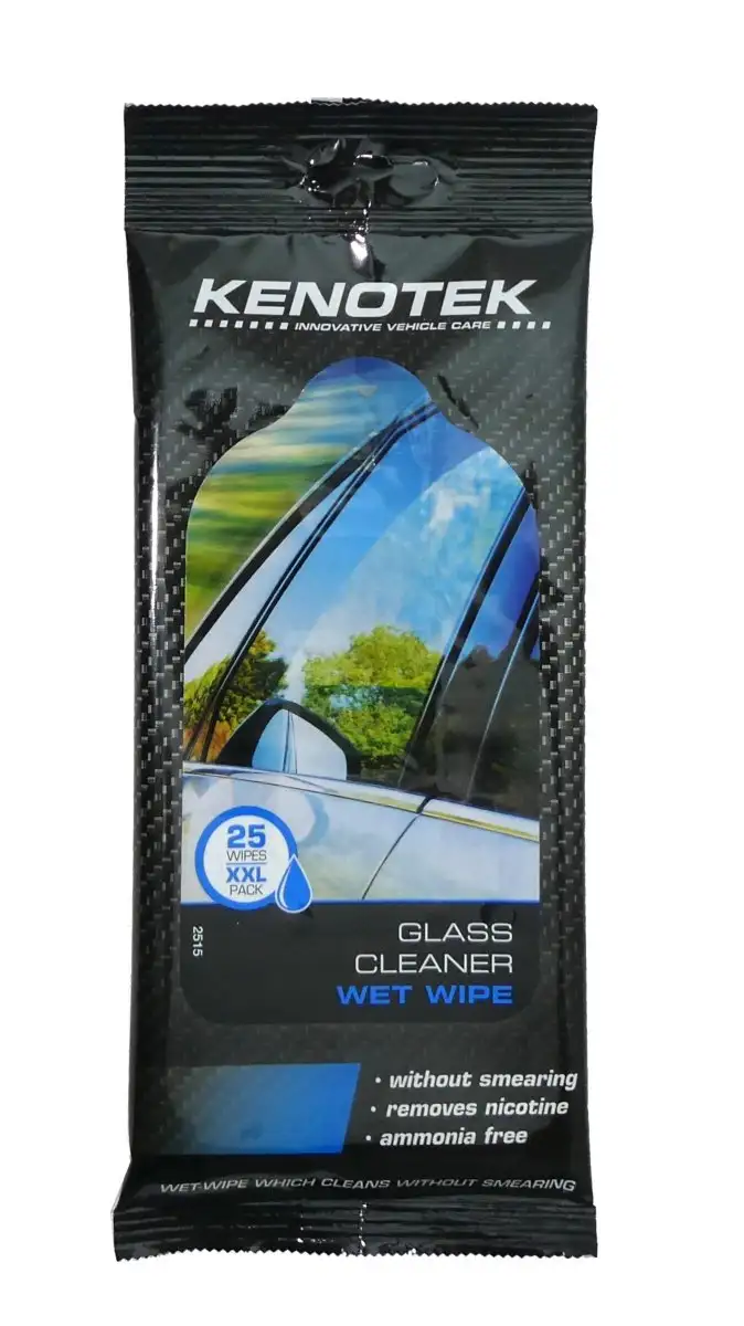 LINGETTES NETTOYANTES POUR VITRES KENOTEK 25 PIèCES - NETTOYAGE SANS TRACES POUR VERRE ET CHROME