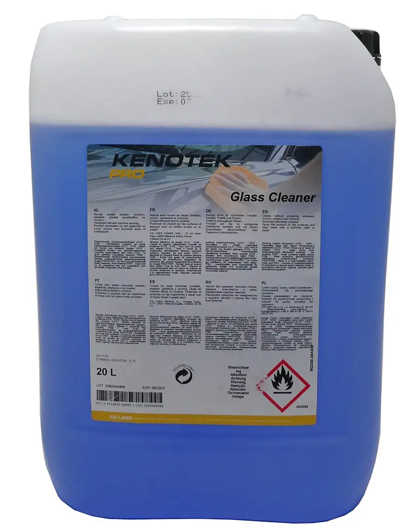 KENOTEK GLASS CLEANER 20L NETTOYANT VITRES PUISSANT ET SANS TRACES