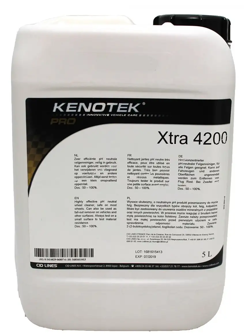 KENOTEK XTRA 4200 NETTOYANT JANTES PH NEUTRE 5L