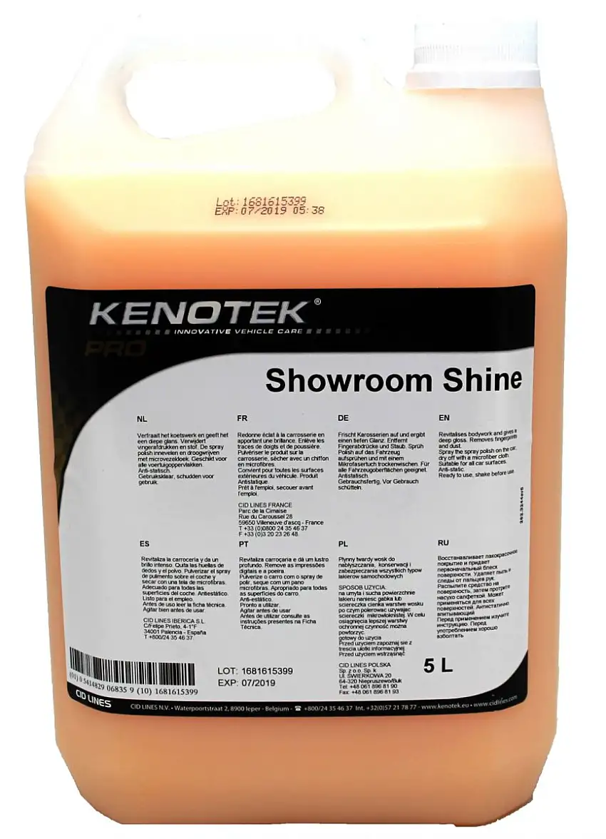 KENOTEK SHOWROOM SHINE 5L - BRILLANCE PROFONDE ET PROTECTION