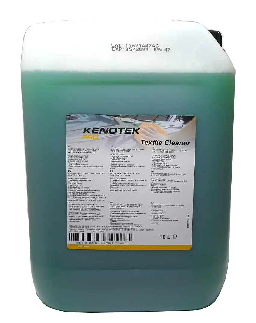 KENOTEK TEXTILE CLEANER 10L NETTOYANT TEXTILE CONCENTRé