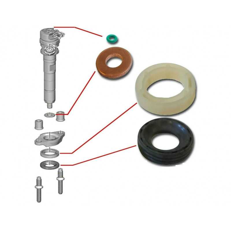 Kit Joints pour injecteur Montage BOSCH 1.6 HDI Peugeot 206 207 307 308 407 Partner Citroën Ford