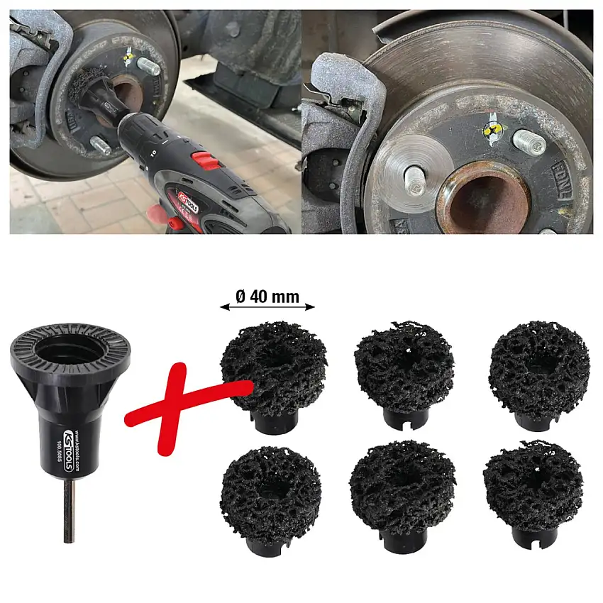 KIT DE NETTOYAGE DE GOUJONS DE ROUE KS-TOOLS Ø 40 MM 7 PIèCES
