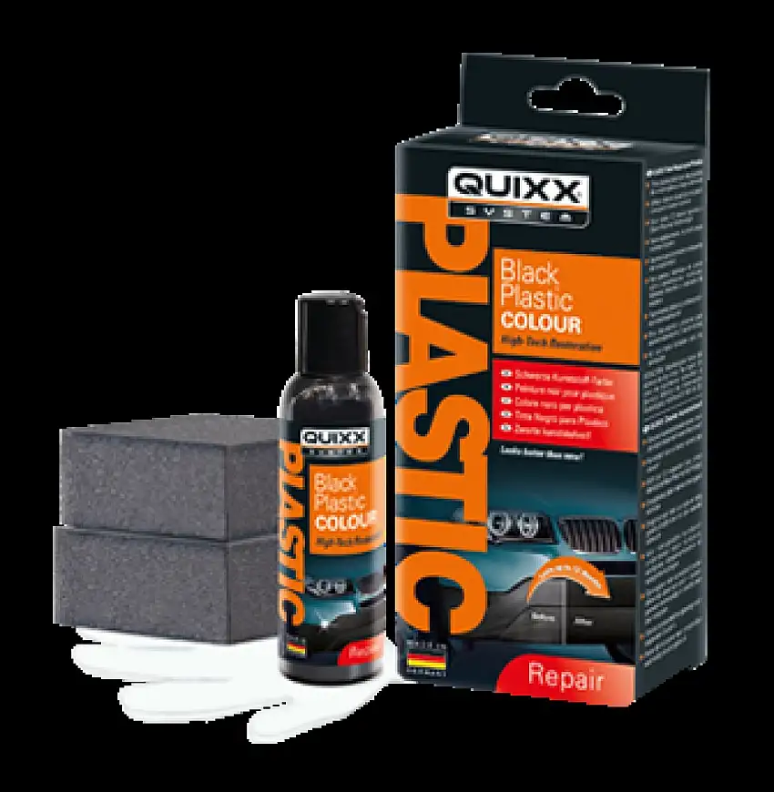 QUIXX PLASTIQUE NOIR – RESTAUREZ LES PIèCES EN PLASTIQUE DéCOLORéES