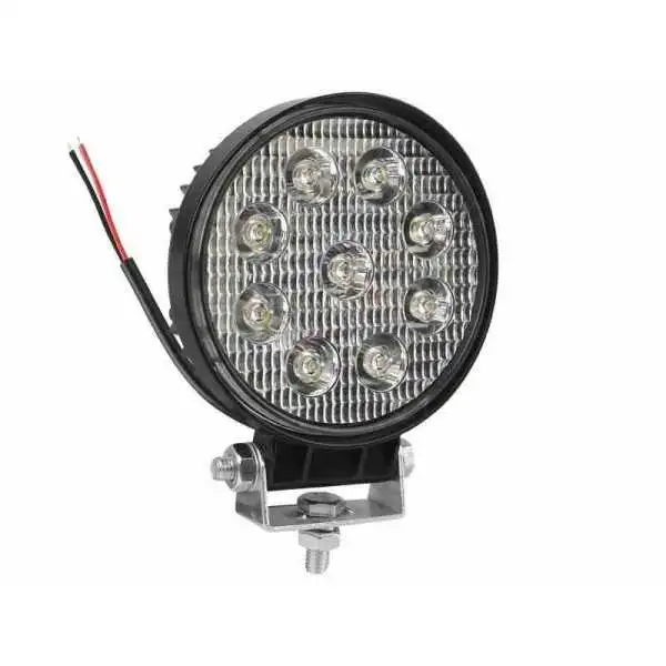 Lampe de travail 12 24V, 9x3W, 9 LED CREE, diamètre 115 mm