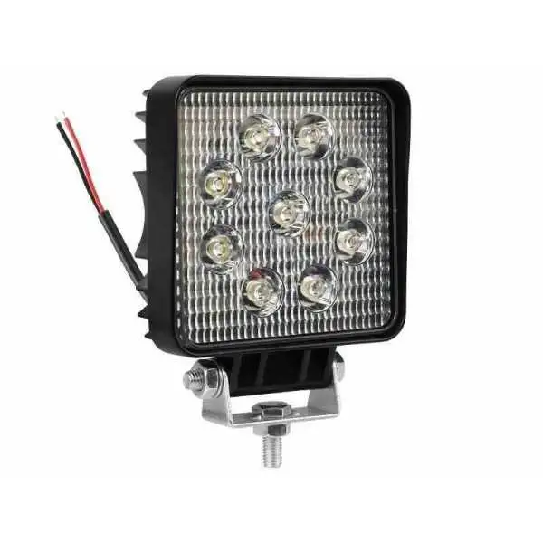 Lampe de travail 12 24V, 9x3W, 9 LED CREE, longueur 117, largeur 45, hauteur 117mm