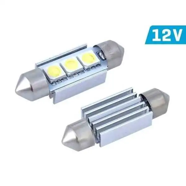 Lampe VISION Festoon SV8.5 36mm 12V 3x 5050 SMD LED, CANBUS, blanc, 2 pcs.