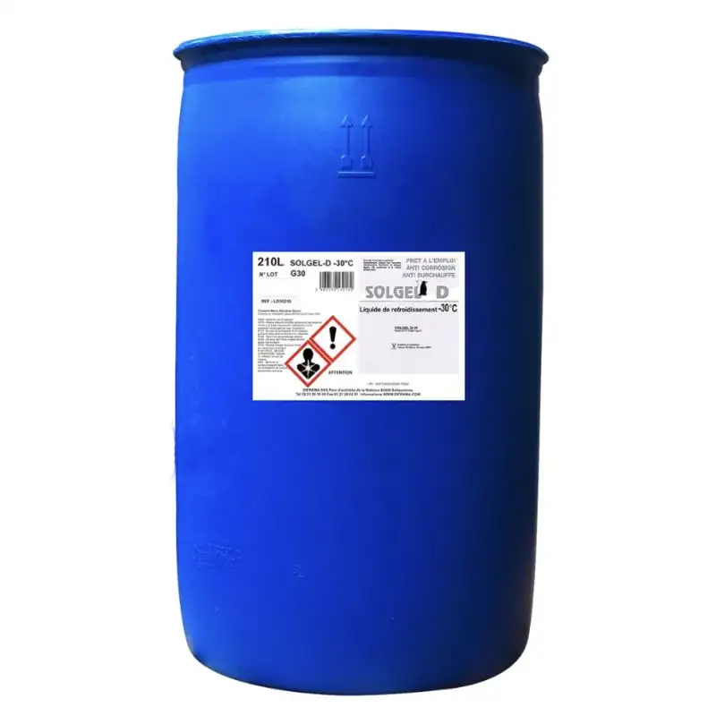 LIQUIDE DE REFROIDISSEMENT DIFRAMA SOLGEL  -30°C TYPE D JAUNE