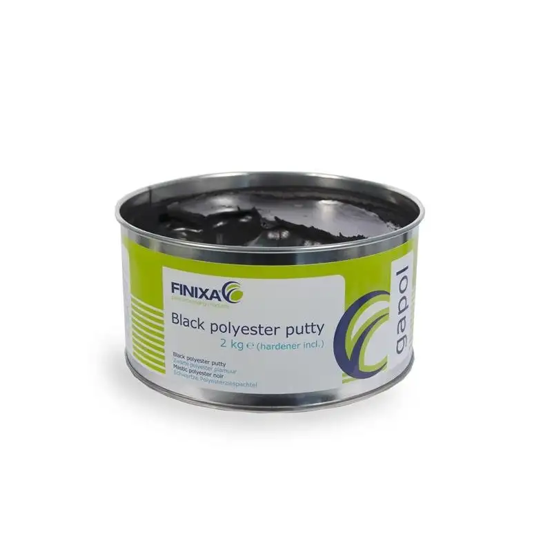 Mastic polyester universel avec durcisseur Noir - 2 kg - FINIXA GAPOL