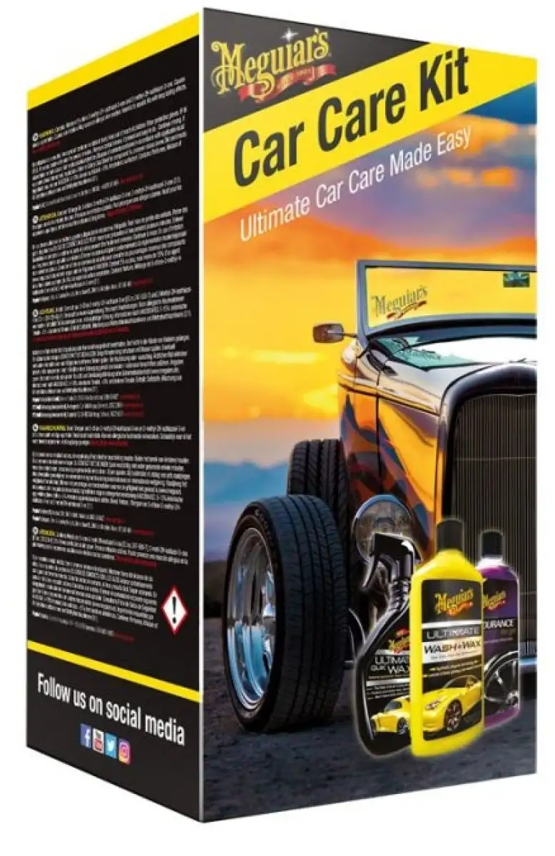 KIT D'ENTRETIEN AUTOMOBILE MEGUIARS AVEC PRODUITS DE NETTOYAGE ET DE PROTECTION PREMIUM